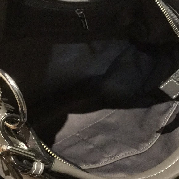 NWT Danier quality durable pebble leather grey tote work college travel bag - Picture 13 of 16